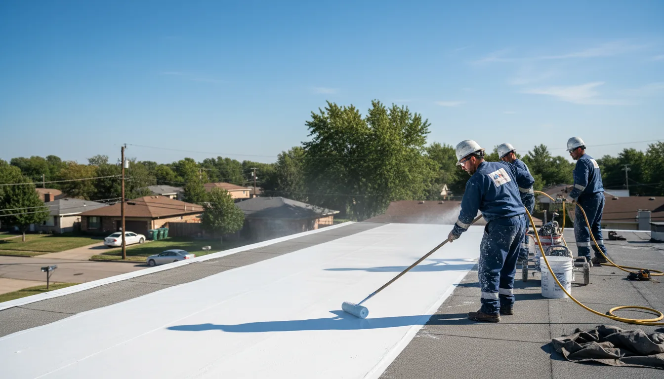 Commercial roof coating in Port Jefferson Station, NY near me